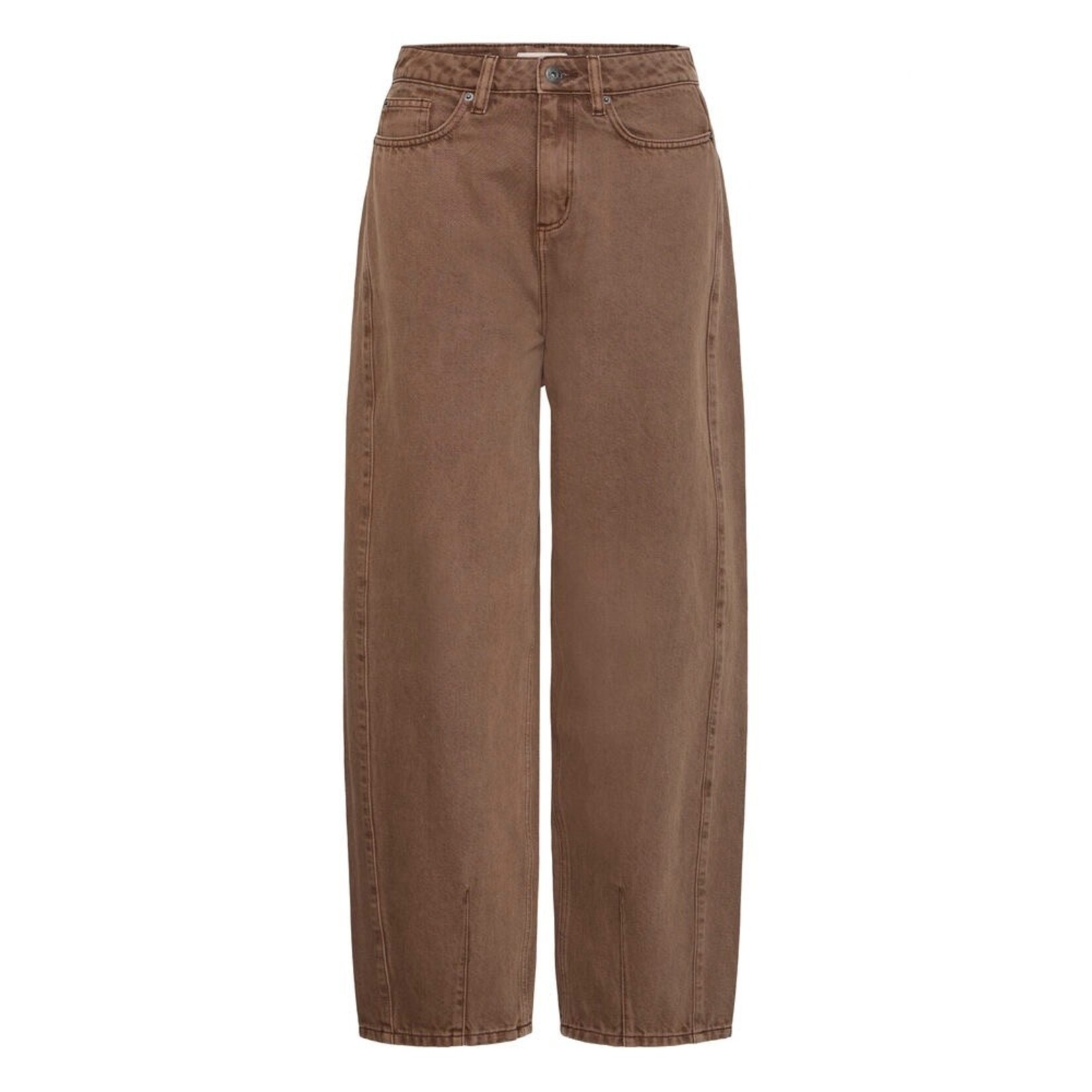 ICHI Ihblich Barrel jeans bruin