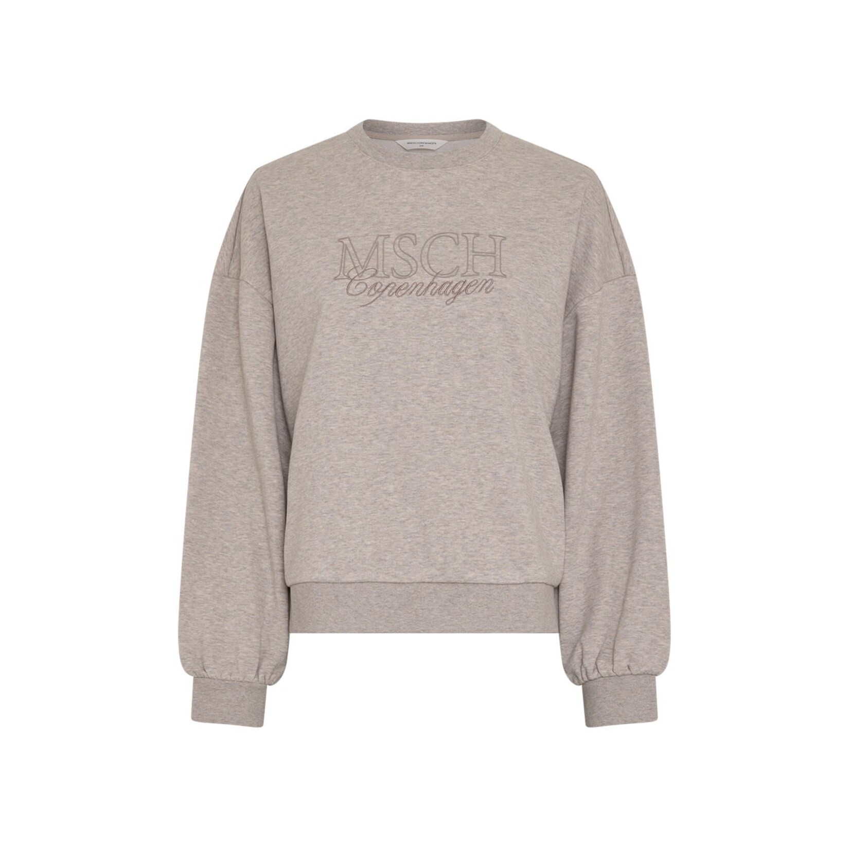 MSCH Moss Copenhagen Brawley Briena Logo sweater grijs bruin