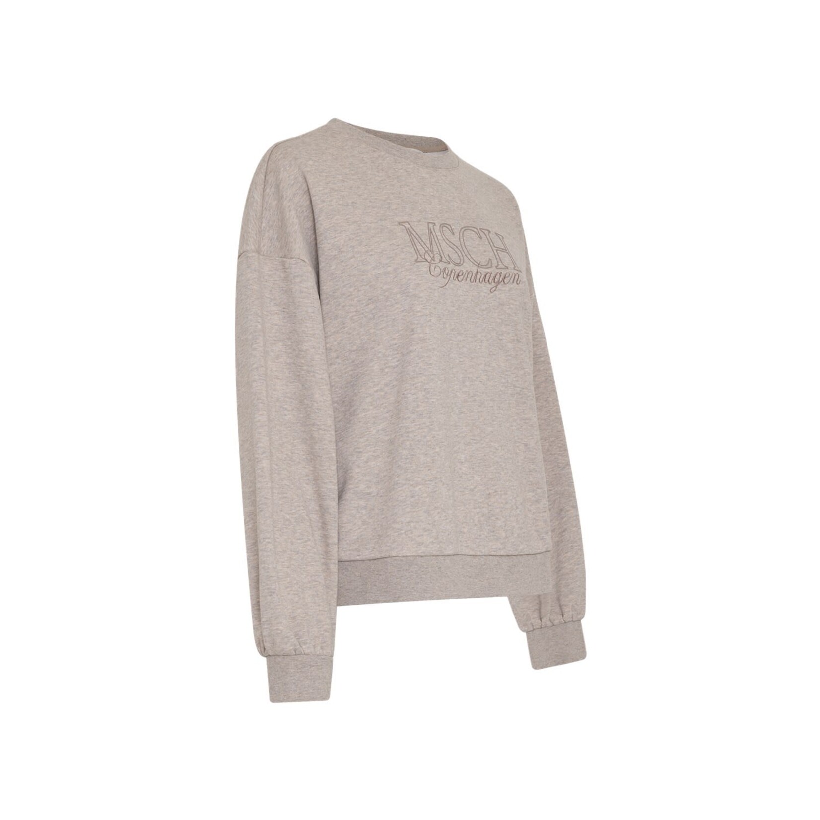 MSCH Moss Copenhagen Brawley Briena Logo sweater grijs bruin