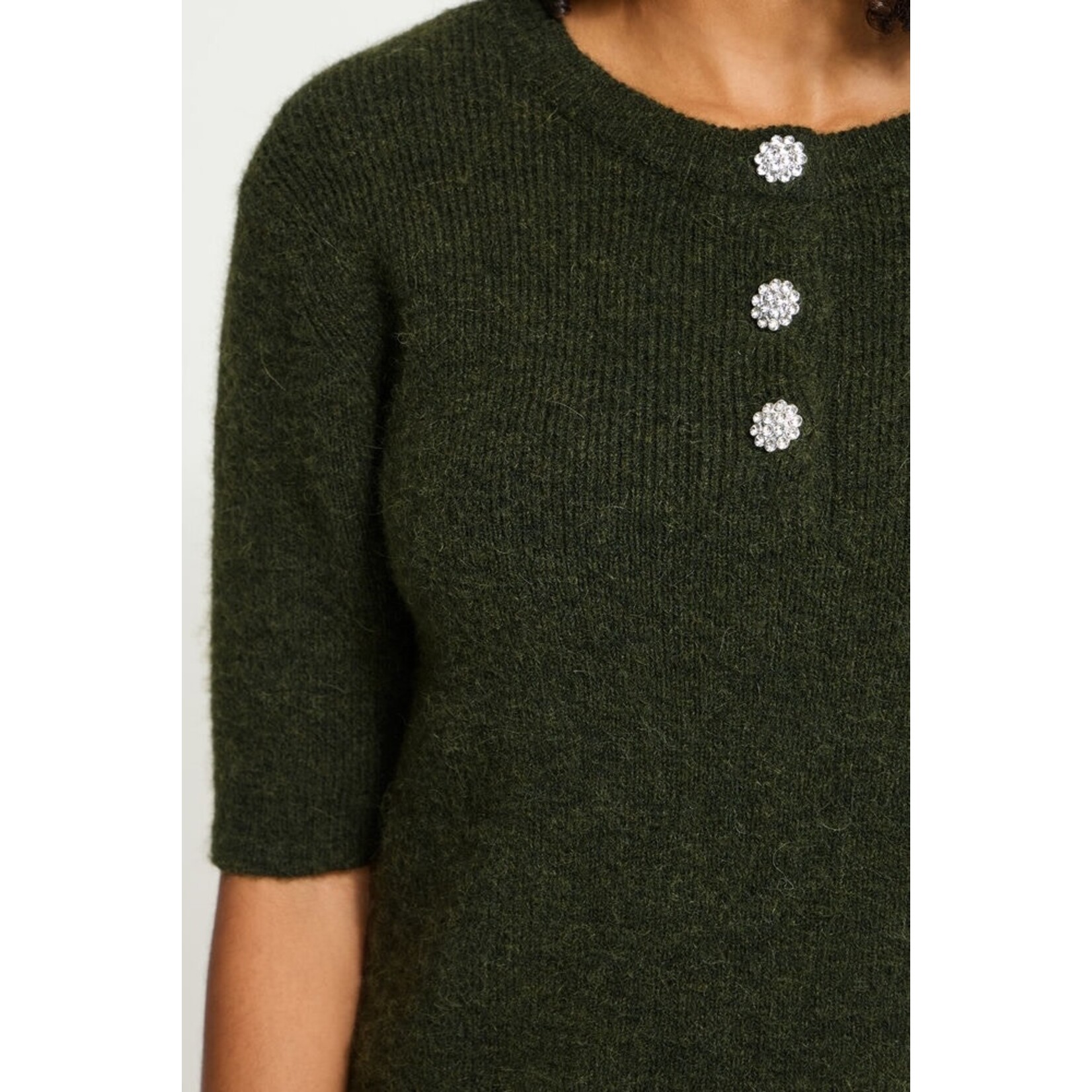 ICHI Ihfantia SS pullover groen