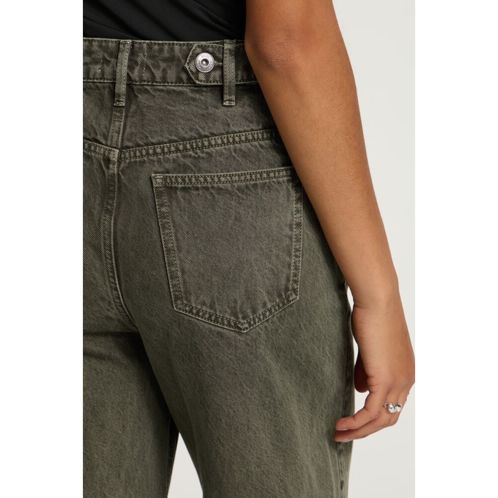 ICHI Ihpella barrel jeans groen