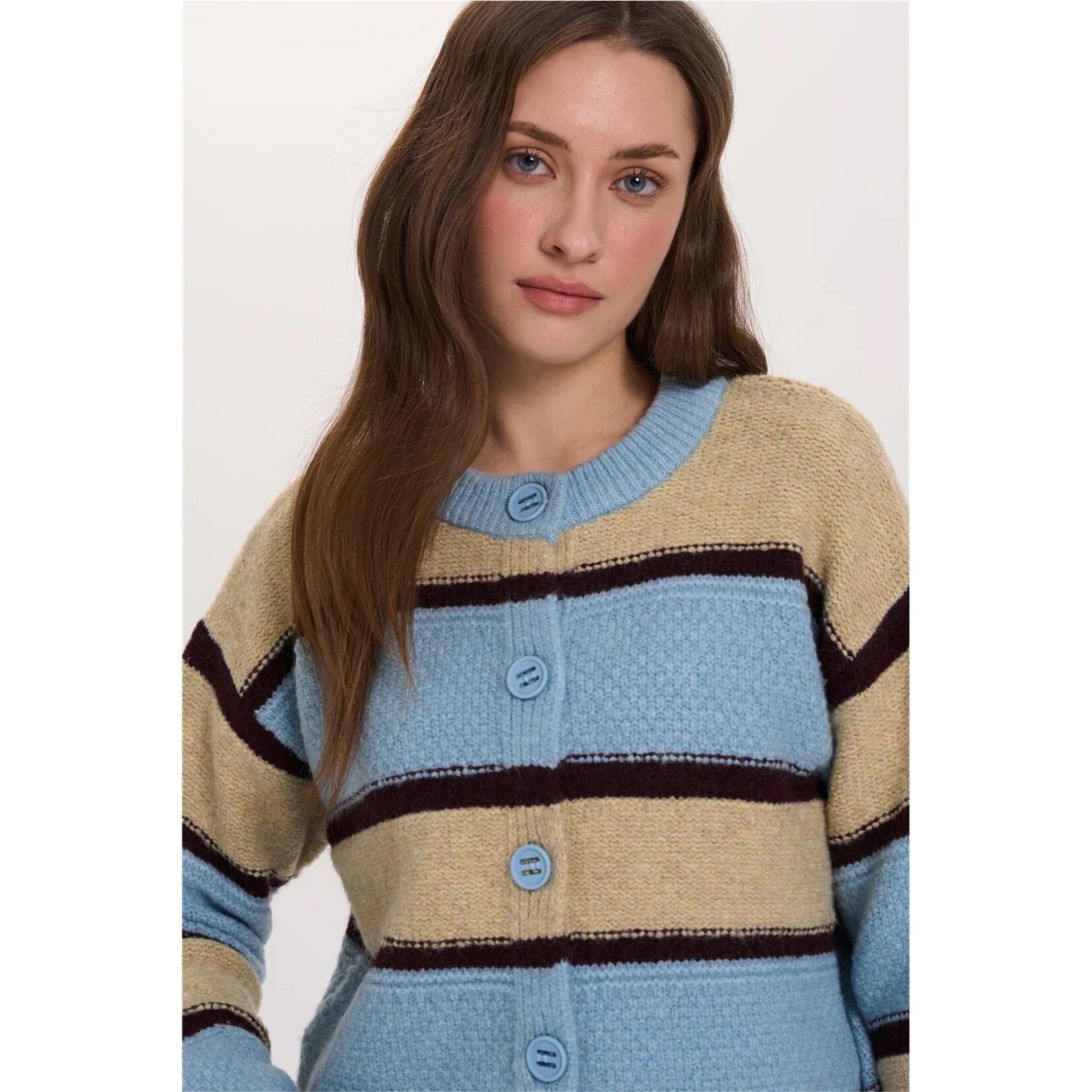 24Colours 24Colours vest Moise streep