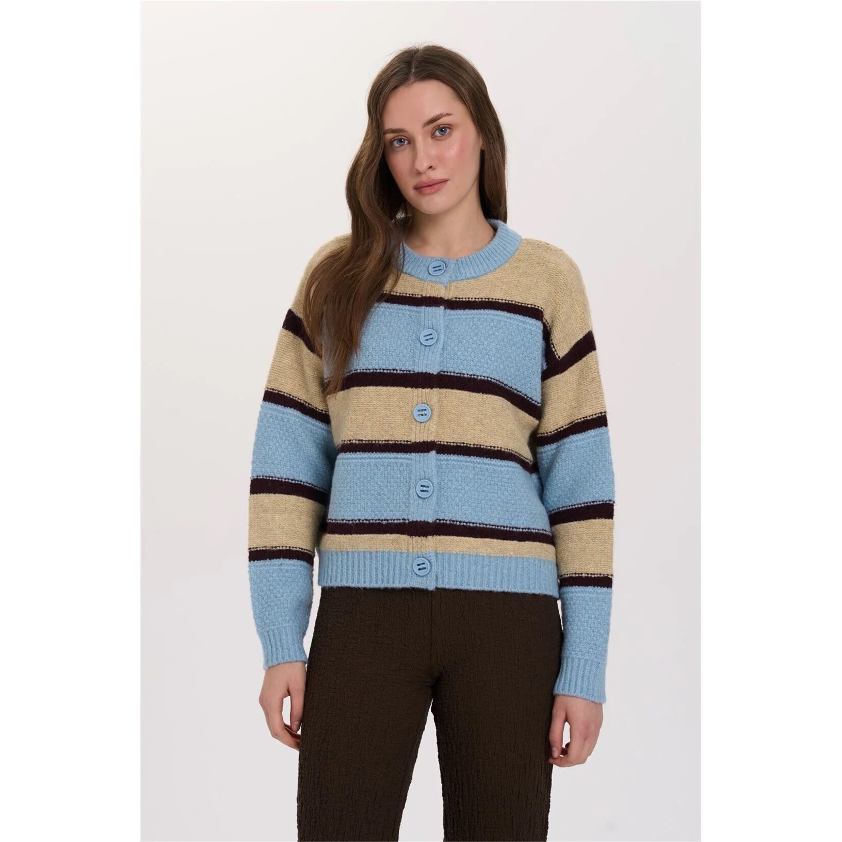 24Colours 24Colours vest Moise streep
