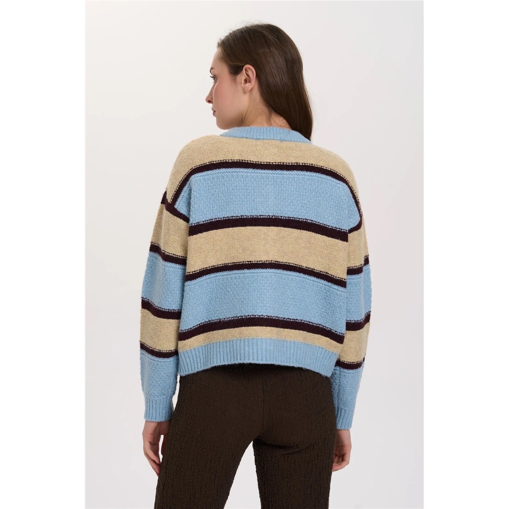 24Colours 24Colours vest Moise streep