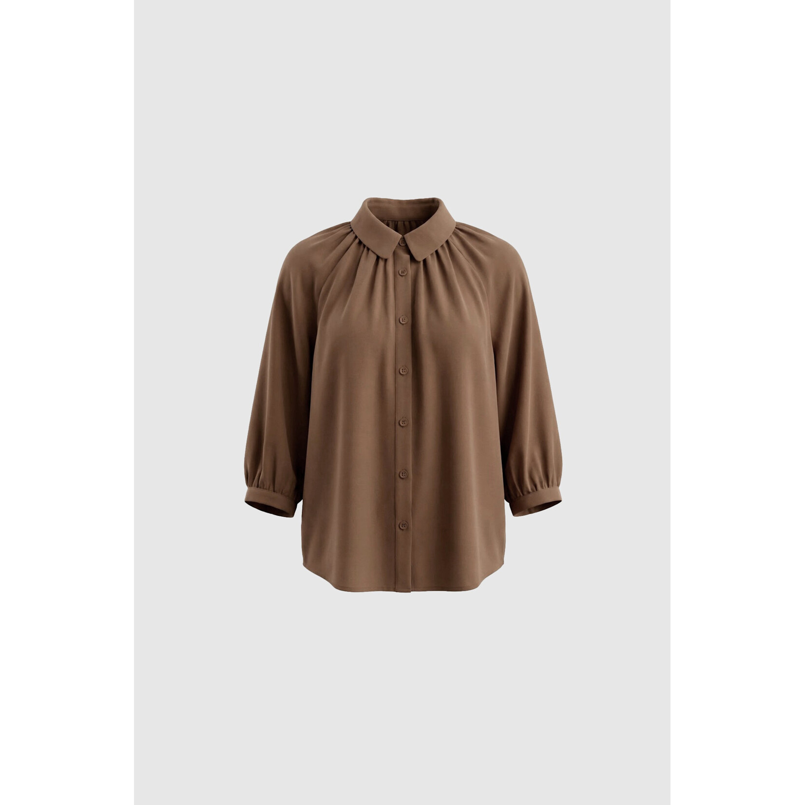 With Black Whitblack blouse Marleen 3/4 bruin