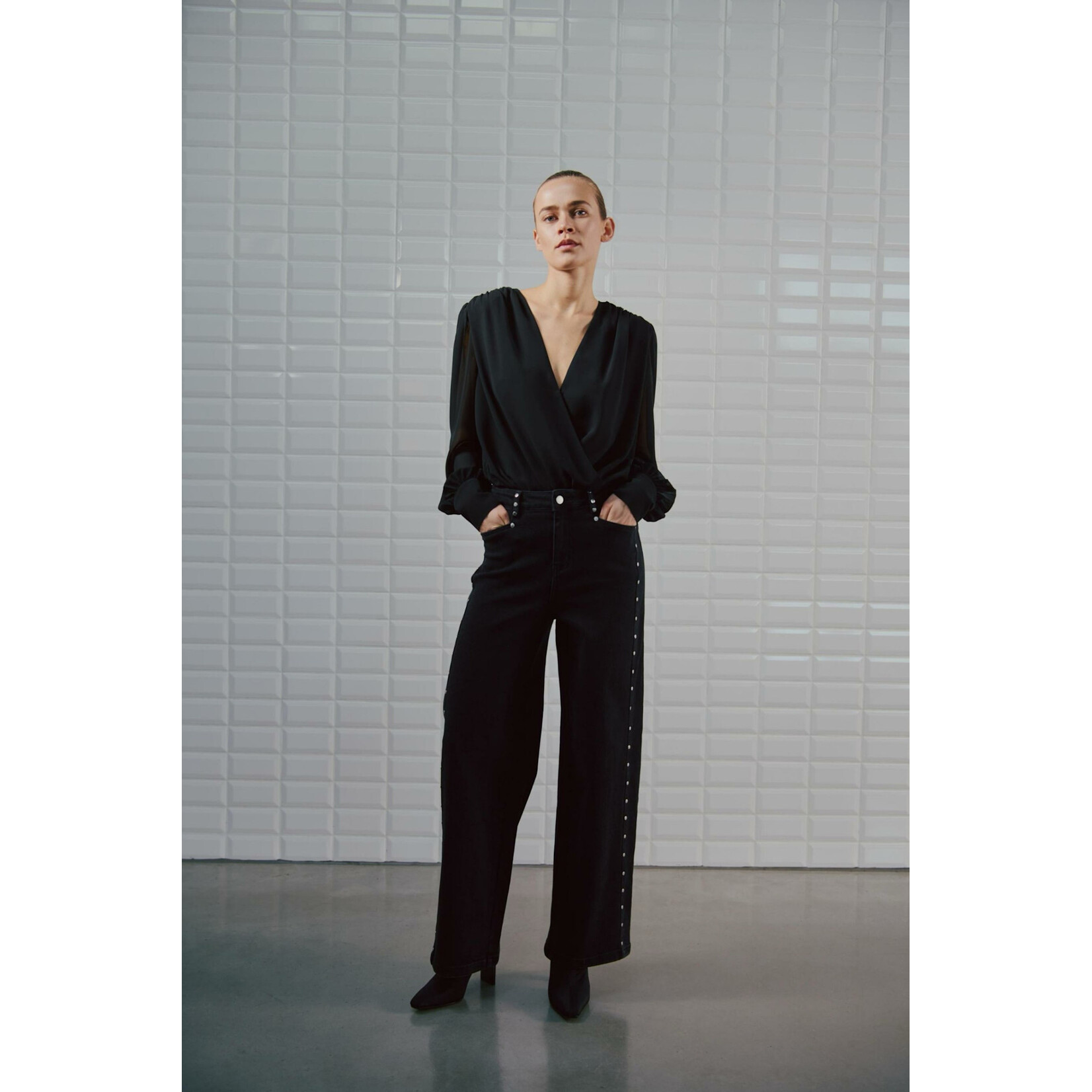With Black Withblack Body blouse Alectra zwart