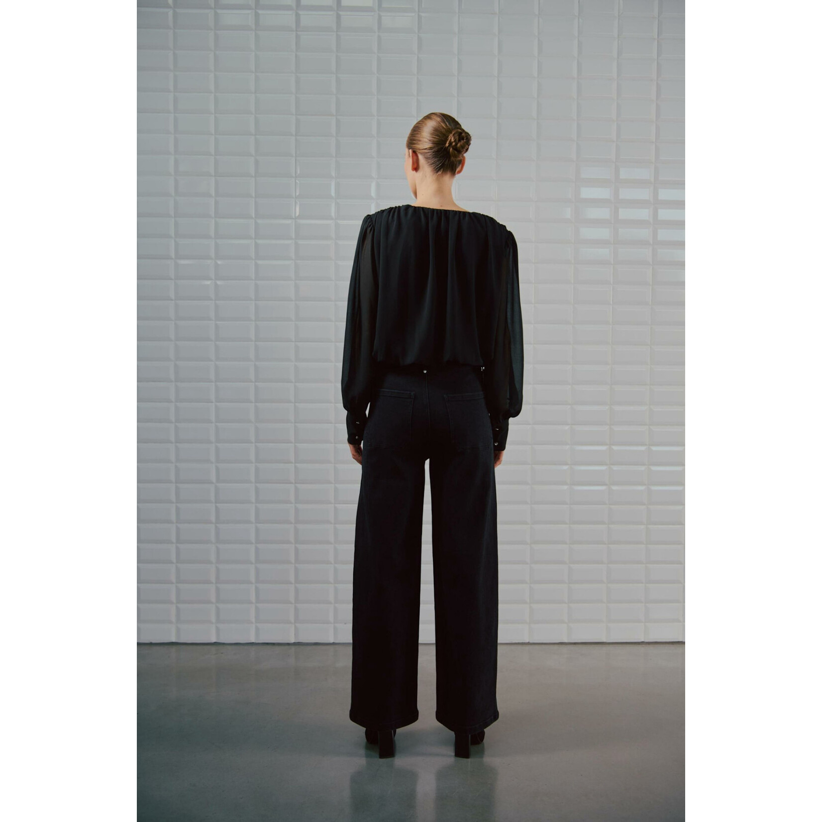 With Black Withblack Body blouse Alectra zwart