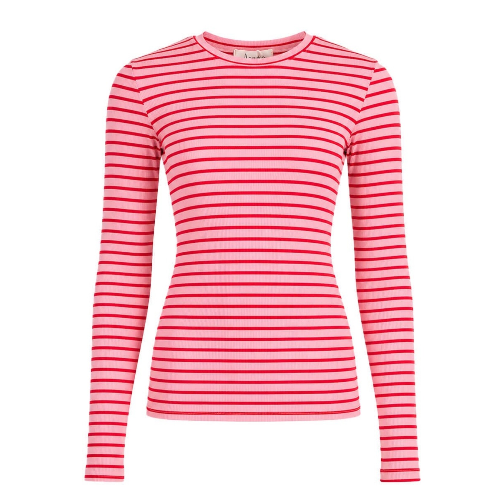 Top Fenna streep roze/rood