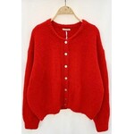 Gebreid vest Monica rood