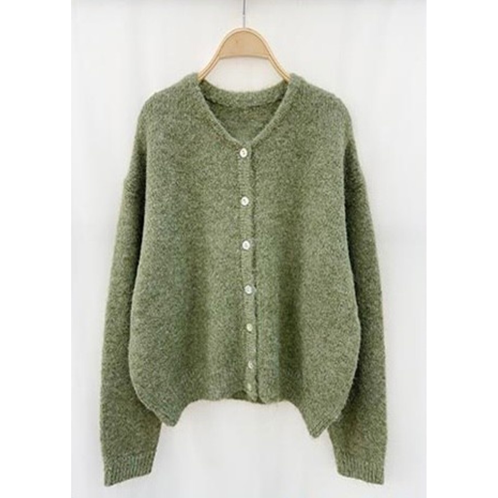 Gebreid vest Monica khaki