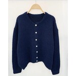 Gebreid vest Monica navy
