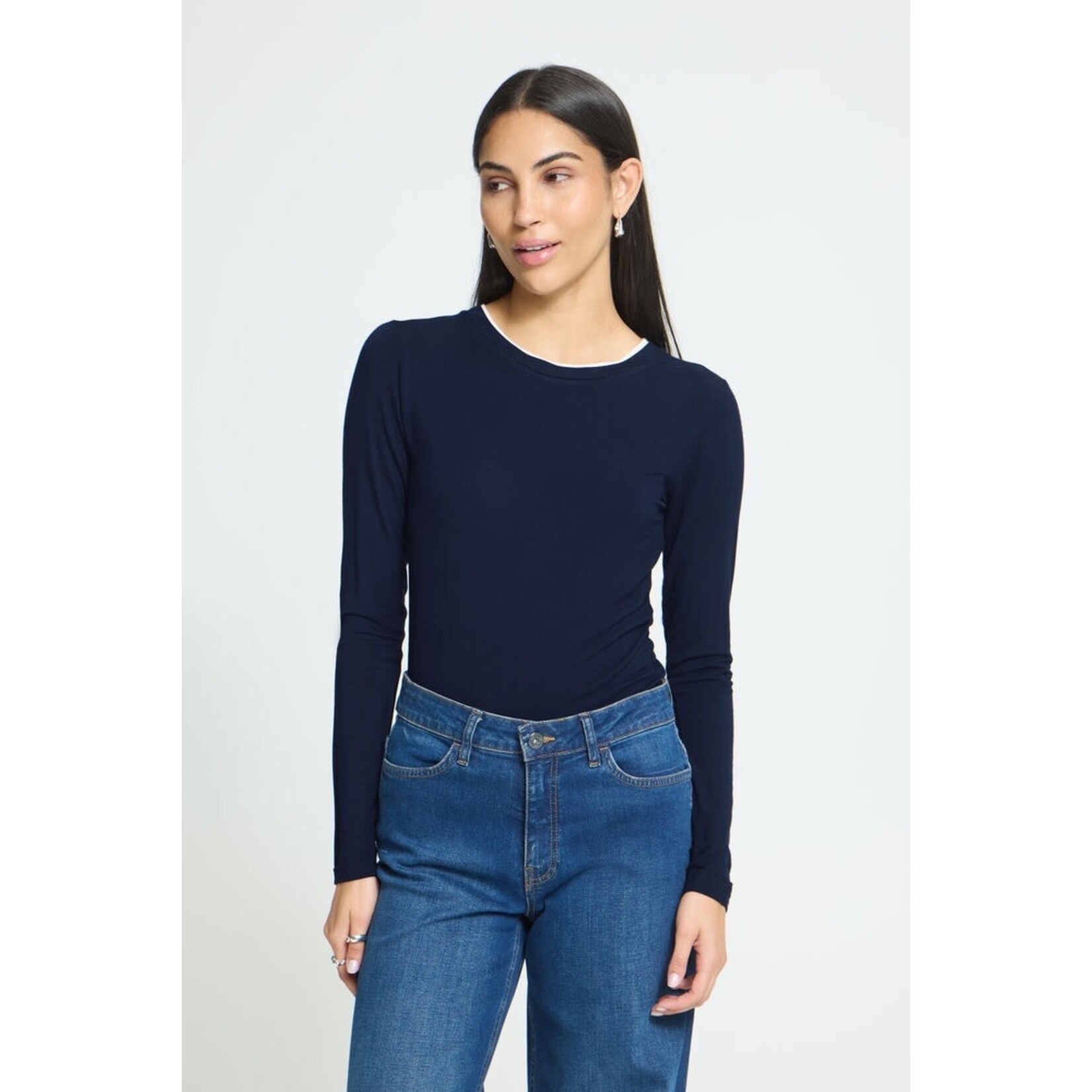 ICHI Ihphiluca long sleeve navy