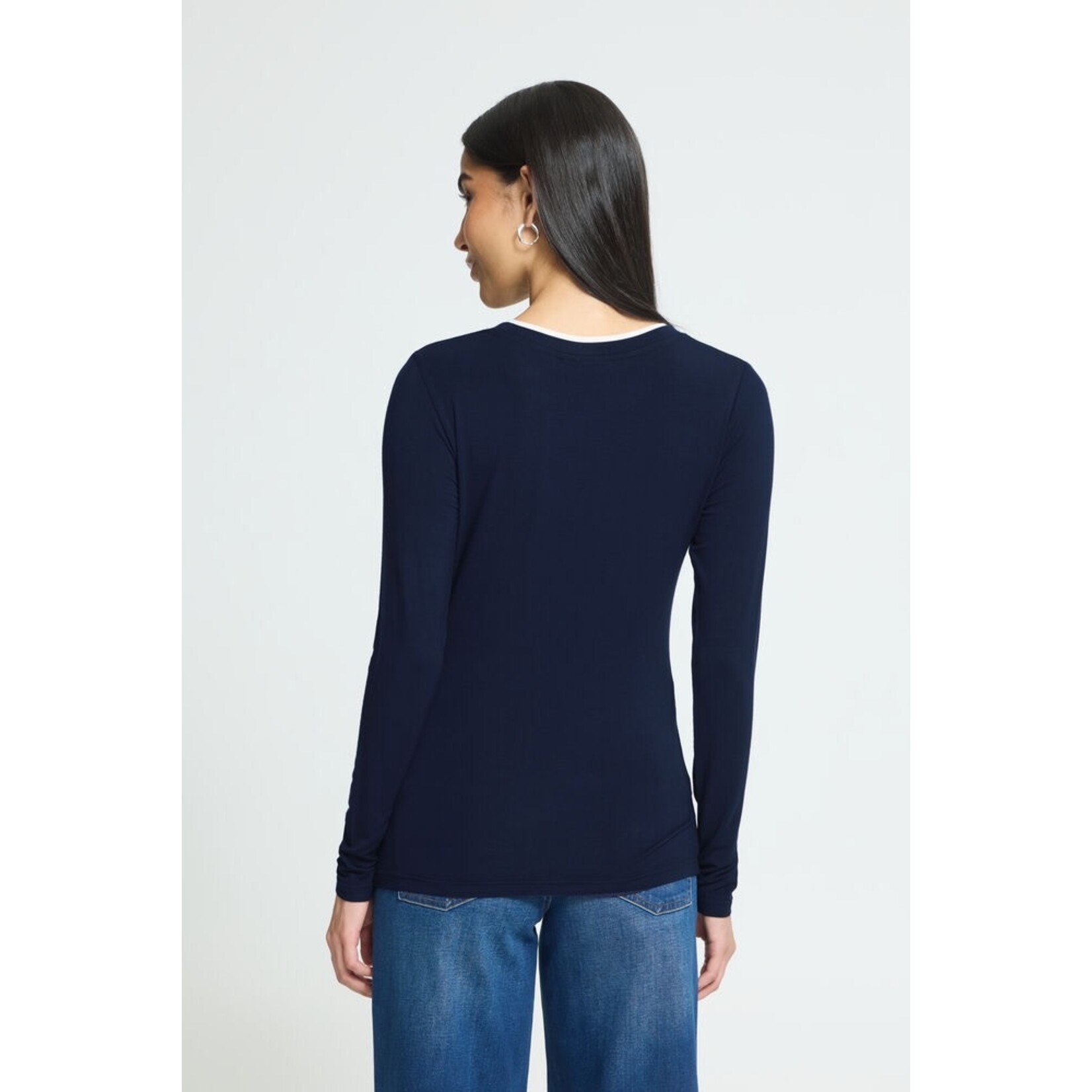 ICHI Ihphiluca long sleeve navy