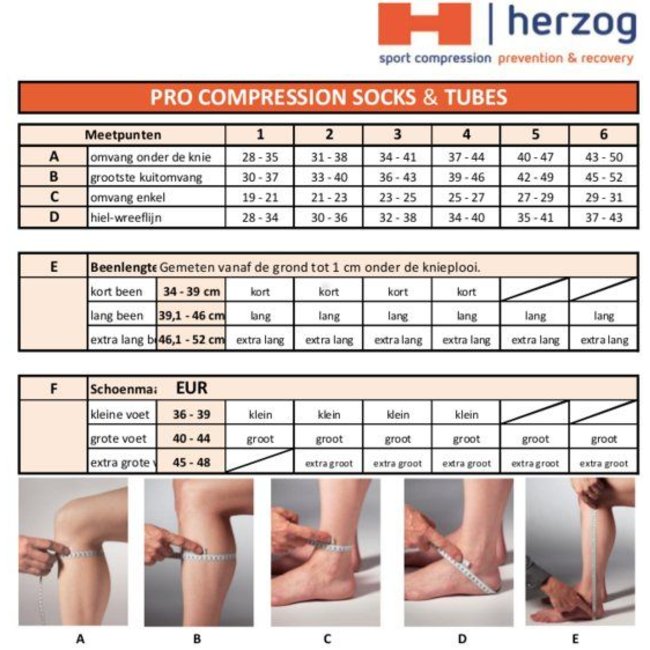 HERZOG PRO Compressiekousen  Groen