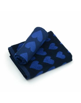 Bunzlau Castle keukendoek Hearts Dark Blue 53x60