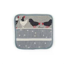 Bunzlau Castle Chickens pannenlap 23x19 Grey
