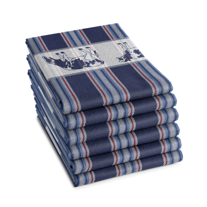DDDDD theedoek Friesian blue 60x65 (per stuk)