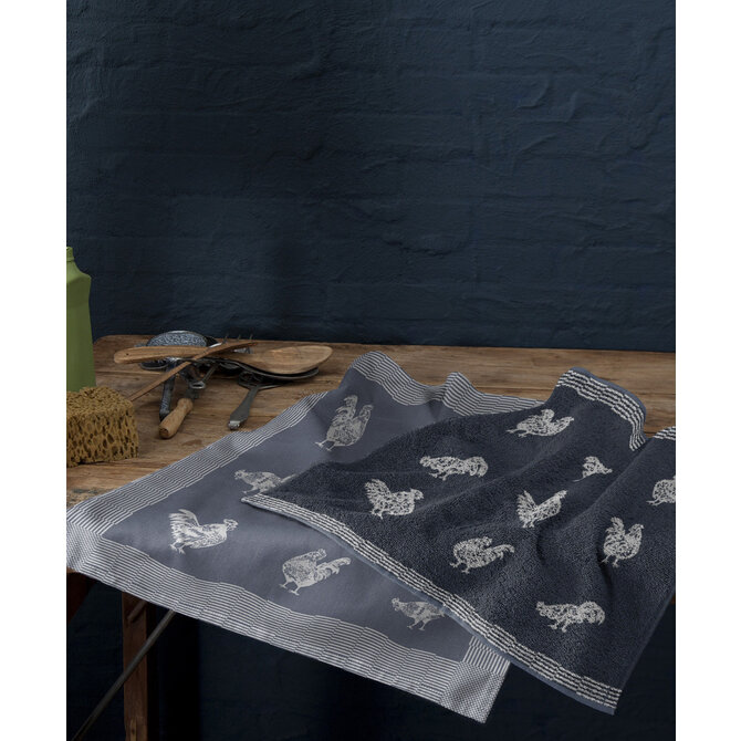 DDDDD theedoek Goodmorning blue 60x65 (per stuk)