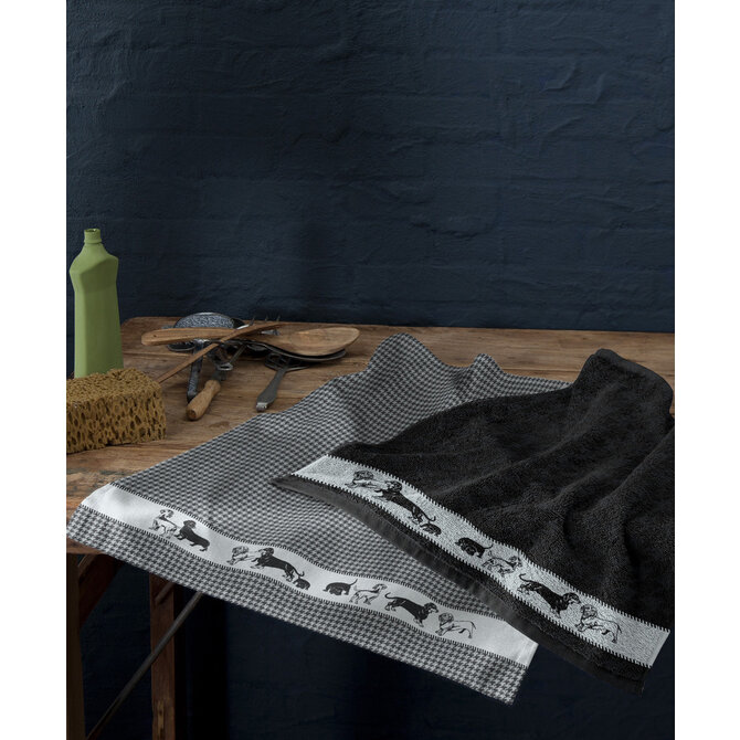 DDDDD theedoek Saar zwart 60x65 (per stuk) DDDDD theedoek Saar zwart 60x65 (per stuk)