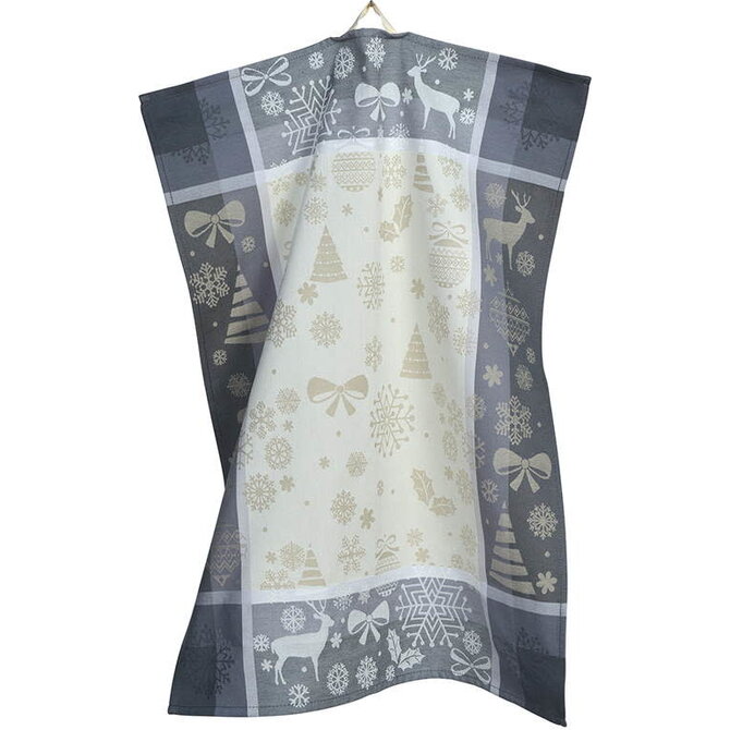 Sander theedoek sleigh ride 50x70 grijs Sander theedoek sleigh ride 50x70 grijs