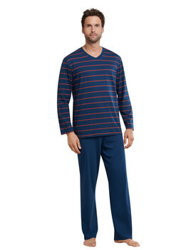 Schiesser Pyjama 159622 heren blauw/rood