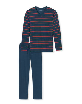 Schiesser Pyjama 159622 heren blauw/rood