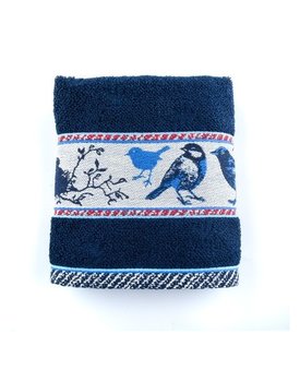 Bunzlau Castle keukendoek Birds dark blue