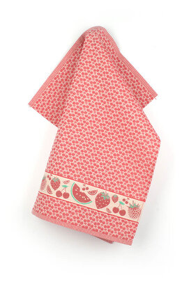 Bunzlau Castle keukendoek Fruit red 53x60