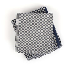 Bunzlau Castle theedoek Small Check dark blue 65x65