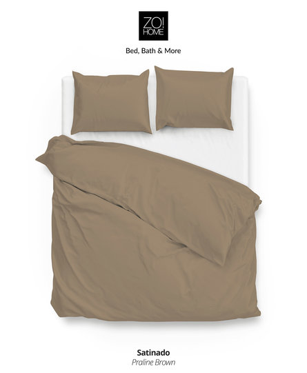 Zo!Home Satinado Dekbedovertrek Praline Brown