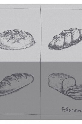 DDDDD Theedoek Bread 60x65 Grey