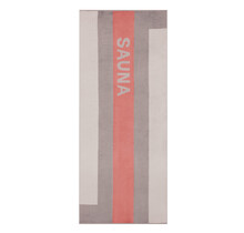 Cawö Saunahanddoek strepen  80x200 koraal