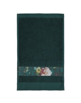 Essenza Fleur gastendoek Dark Green 30x50