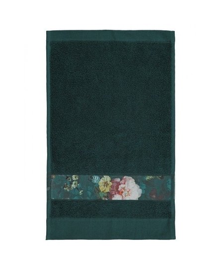 Essenza Fleur gastendoek Dark Green 30x50