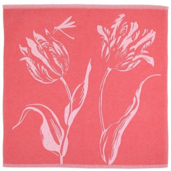 Bunzlau Castle theedoek Tulips red