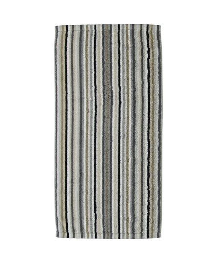 Cawo Lifestyle Streifen Handdoek 7048 Kiezelsteen-37 50x100