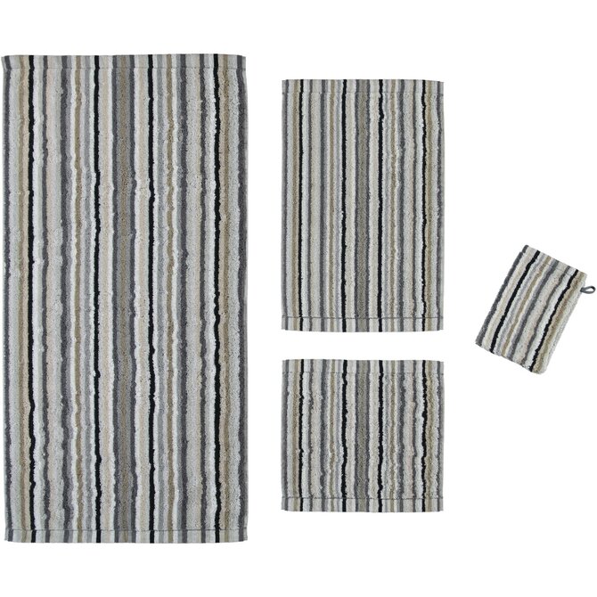 Cawo Lifestyle Streifen Handdoek 7048 Kiezelsteen-37 50x100 Cawo Lifestyle Streifen Handdoek 7048 Kiezelsteen-37 50x100