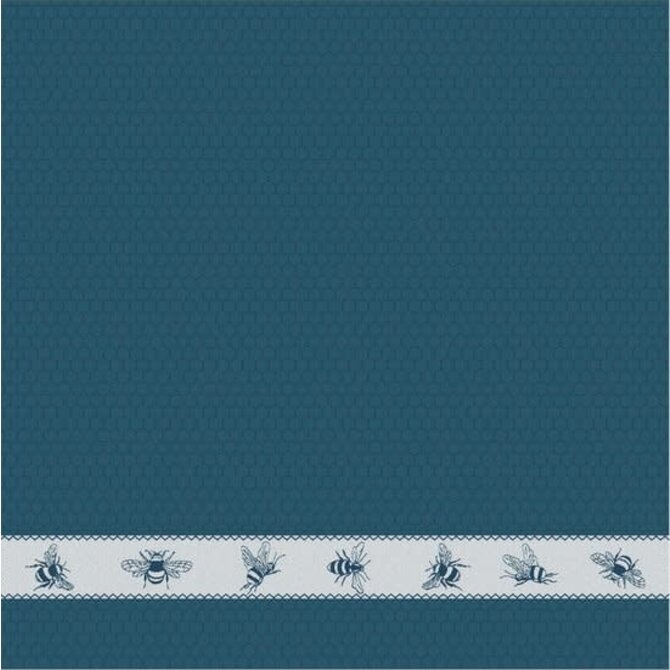 DDDDD theedoek bees  60x65 petrol per stuk