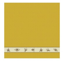 DDDDD theedoek bees  60x65 yellow per stuk