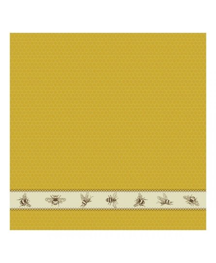 DDDDD theedoek bees  60x65 yellow per stuk