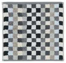 Cawö Unique Karo 942 gezichtsdoekje 30x30 Anthrazit
