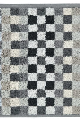 Cawö Unique Karo 942 gezichtsdoekje 30x30 Anthrazit