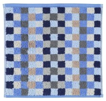 Cawö Unique Karo 942 gezichtsdoekje 30x30 Saphir