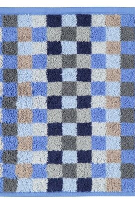 Cawö Unique Karo 942 gezichtsdoekje 30x30 Saphir