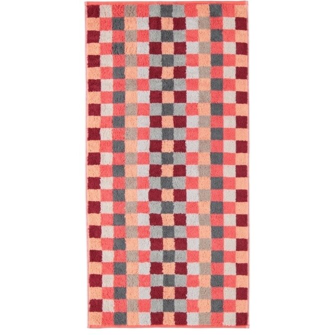 Cawö Unique Karo Handdoek koralle