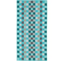 Cawö Unique Karo Handdoek türkis