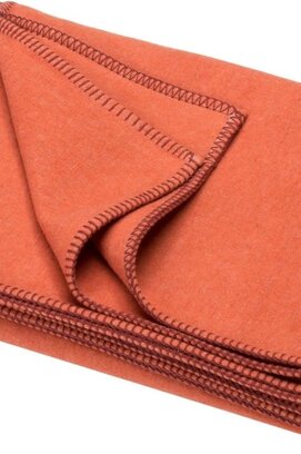 David Fussenegger plaid Sylt uni 140x200cm Teracotta