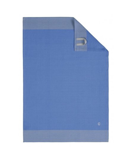 Cawö theedoek Two-tone 50x70 blauw