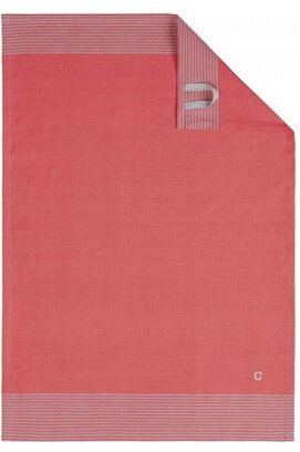 Cawö theedoek Two-tone 50x70 rood