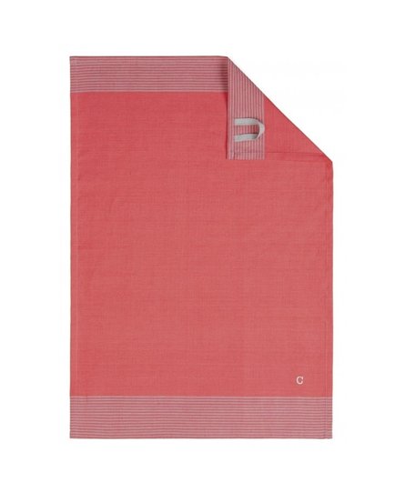 Cawö theedoek Two-tone 50x70 rood